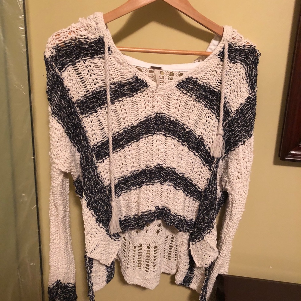 Free People knitted hooded sweater